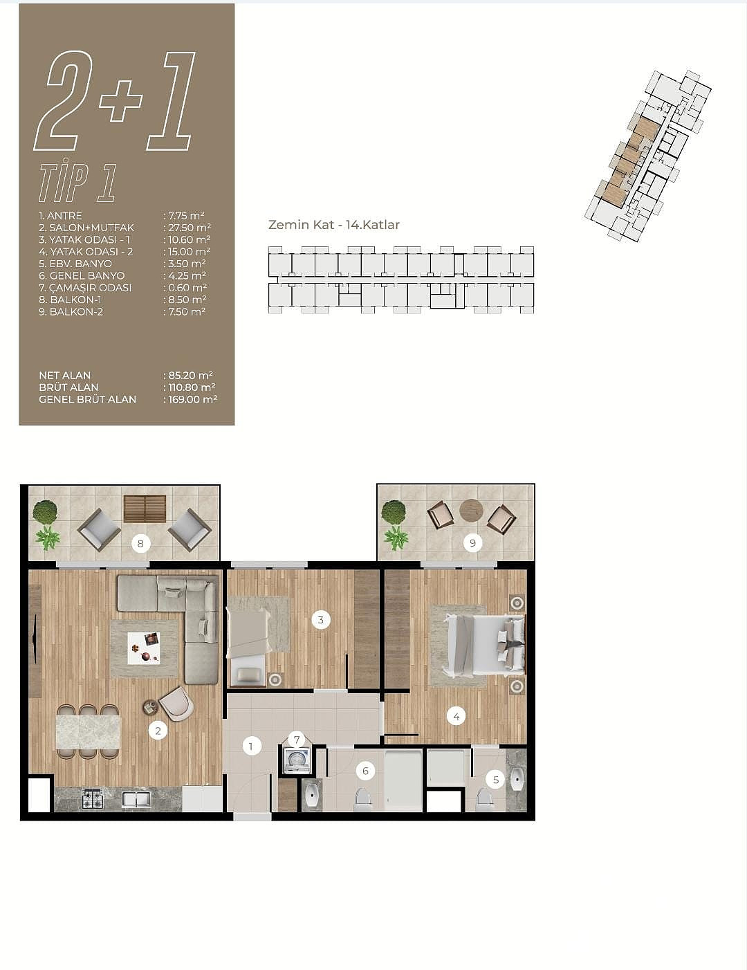 Appartements à vendre à Bornova, İzmir, Turquie - 113606