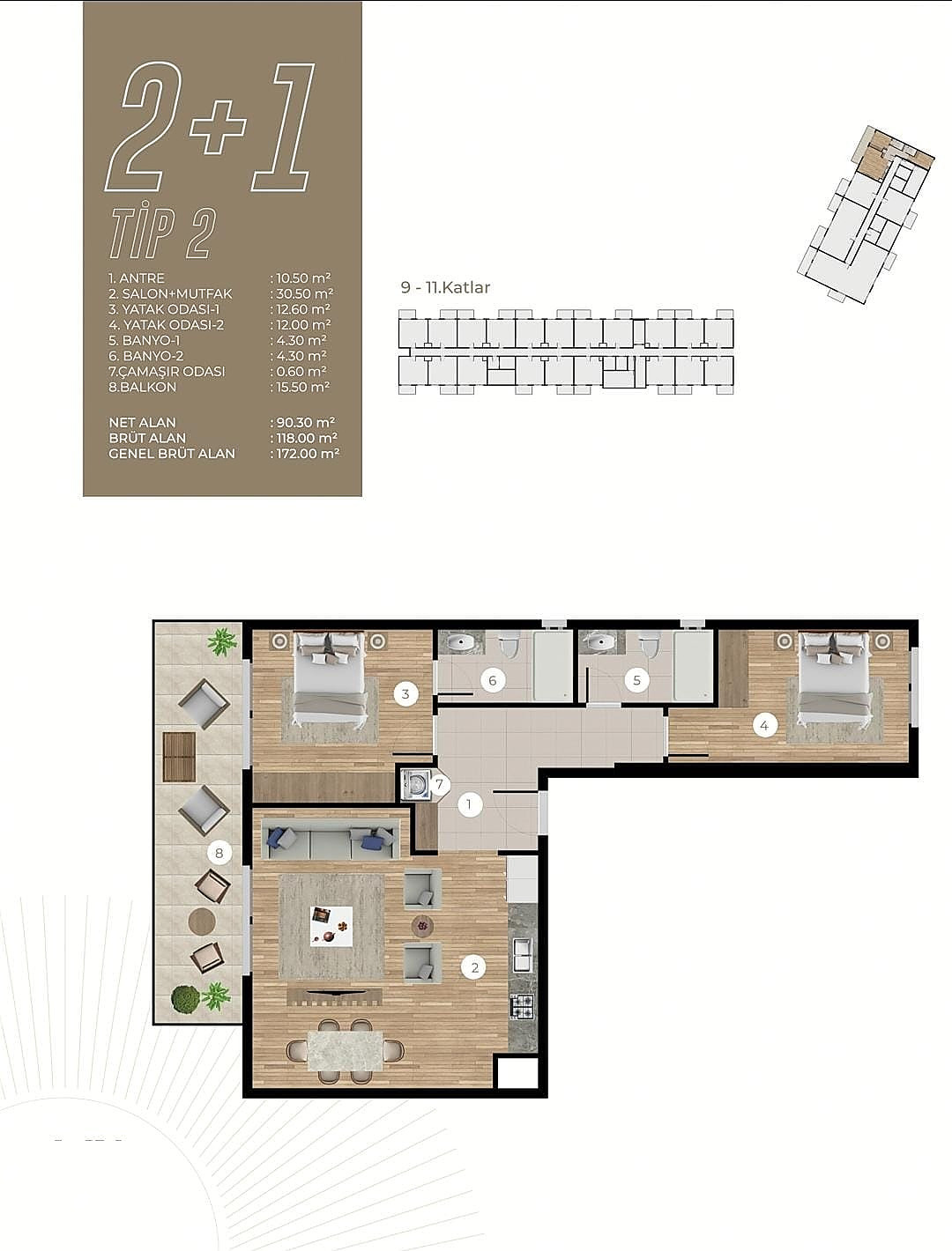 Appartements à vendre à Bornova, İzmir, Turquie - 113607