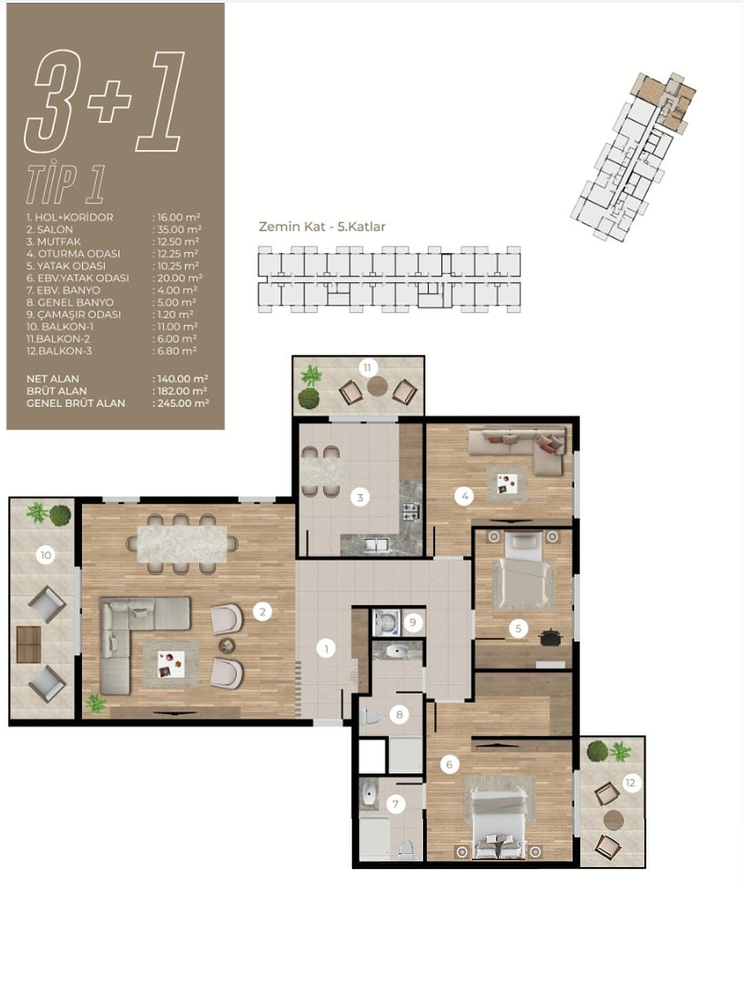 Appartements à vendre à Bornova, İzmir, Turquie - 113609