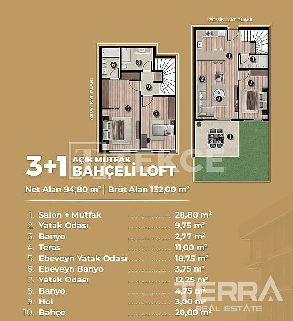 Rummelige lejligheder til salg i Bornova, İzmir, Tyrkiet - 113685