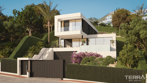 Villaer med pool til salg i Málaga, Benalmádena, Spanien