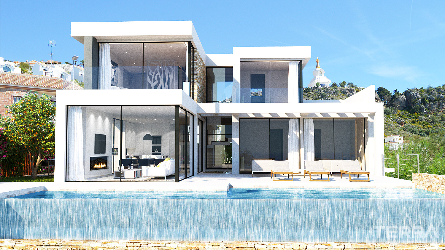 Villaer med pool til salg i Málaga, Benalmádena, Spanien - 113708