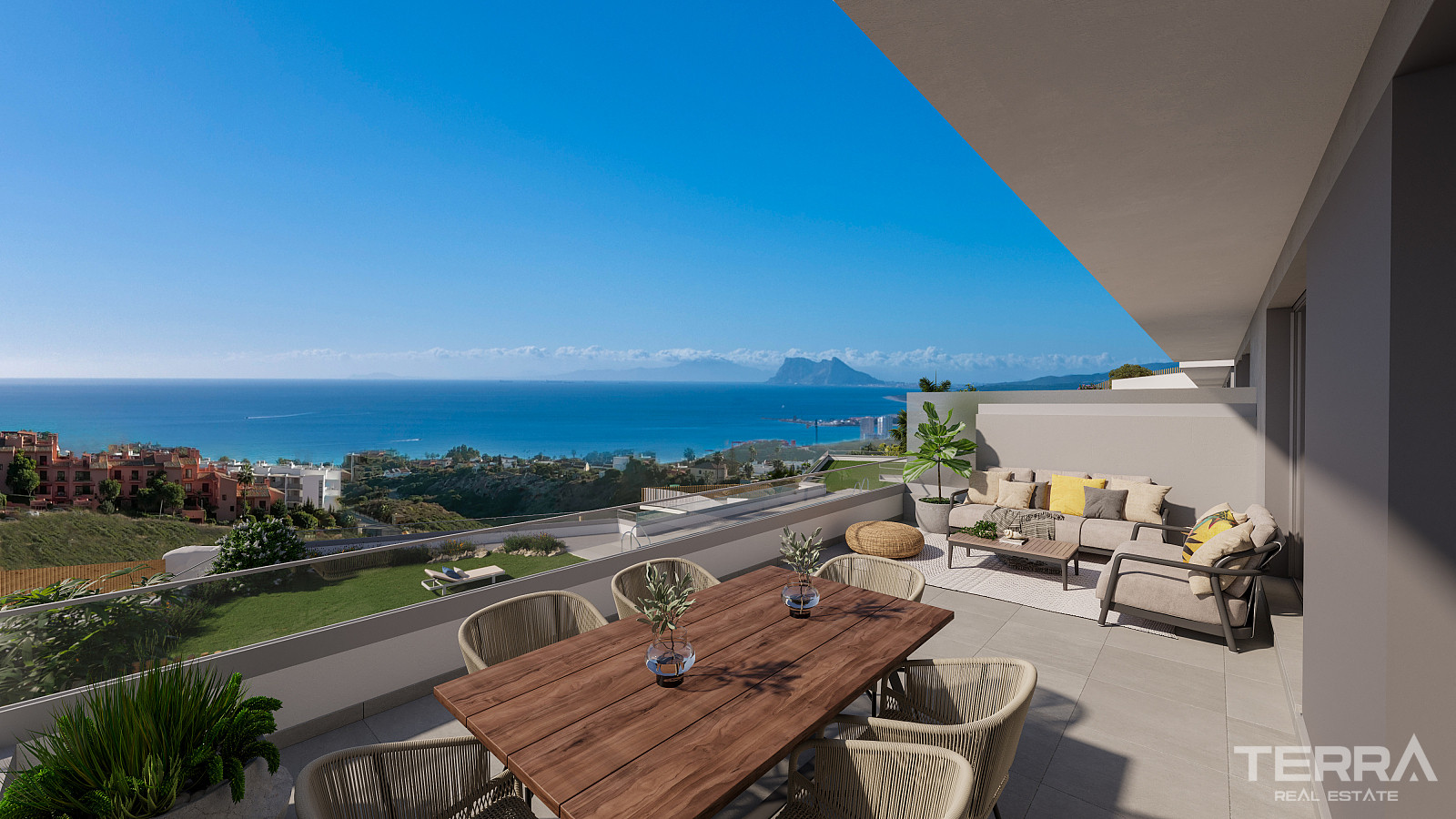 Manilva, Costa del Sol'da Deniz Manzaralı Yarı Müstakil Villalar - 114182