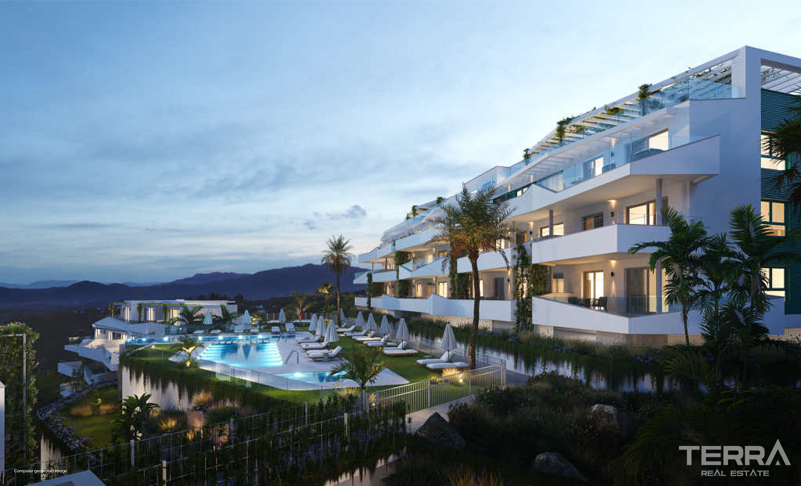 Lejligheder med havudsigt til salg i Mijas på Costa del Sol, Spanien - 114195