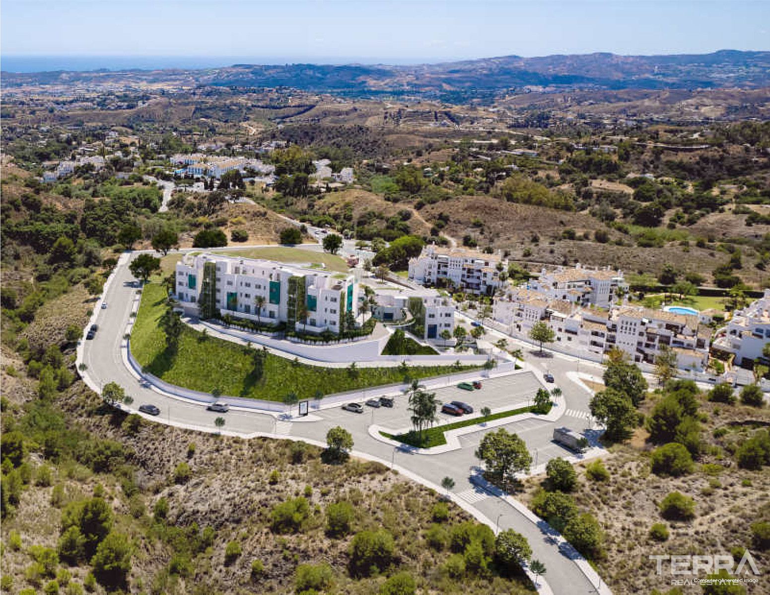 Lejligheder med havudsigt til salg i Mijas på Costa del Sol, Spanien - 114196