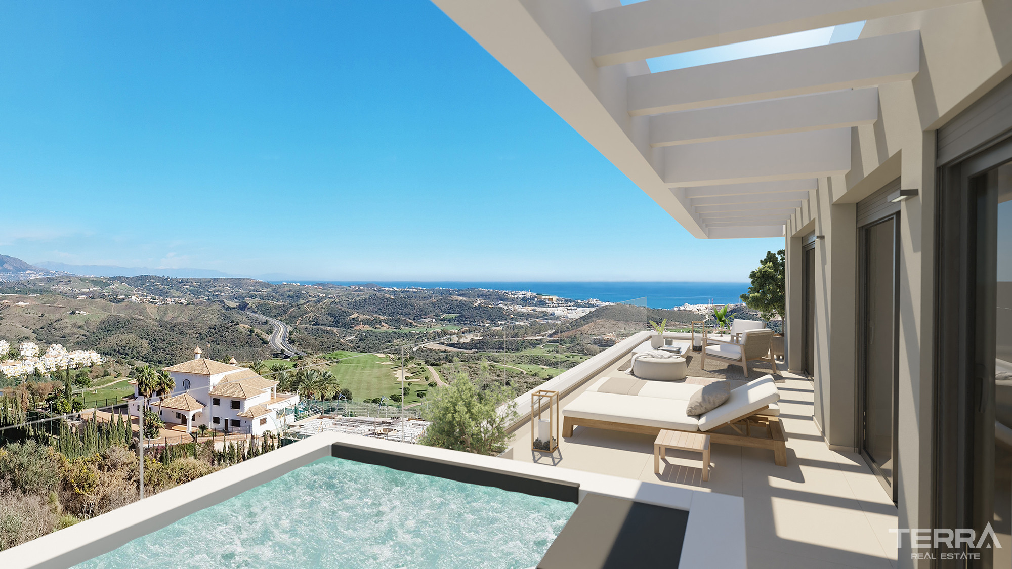 Málaga, La Cala De Mijas'ta Golf Manzaralı Satılık Sıfır Daireler - 114258