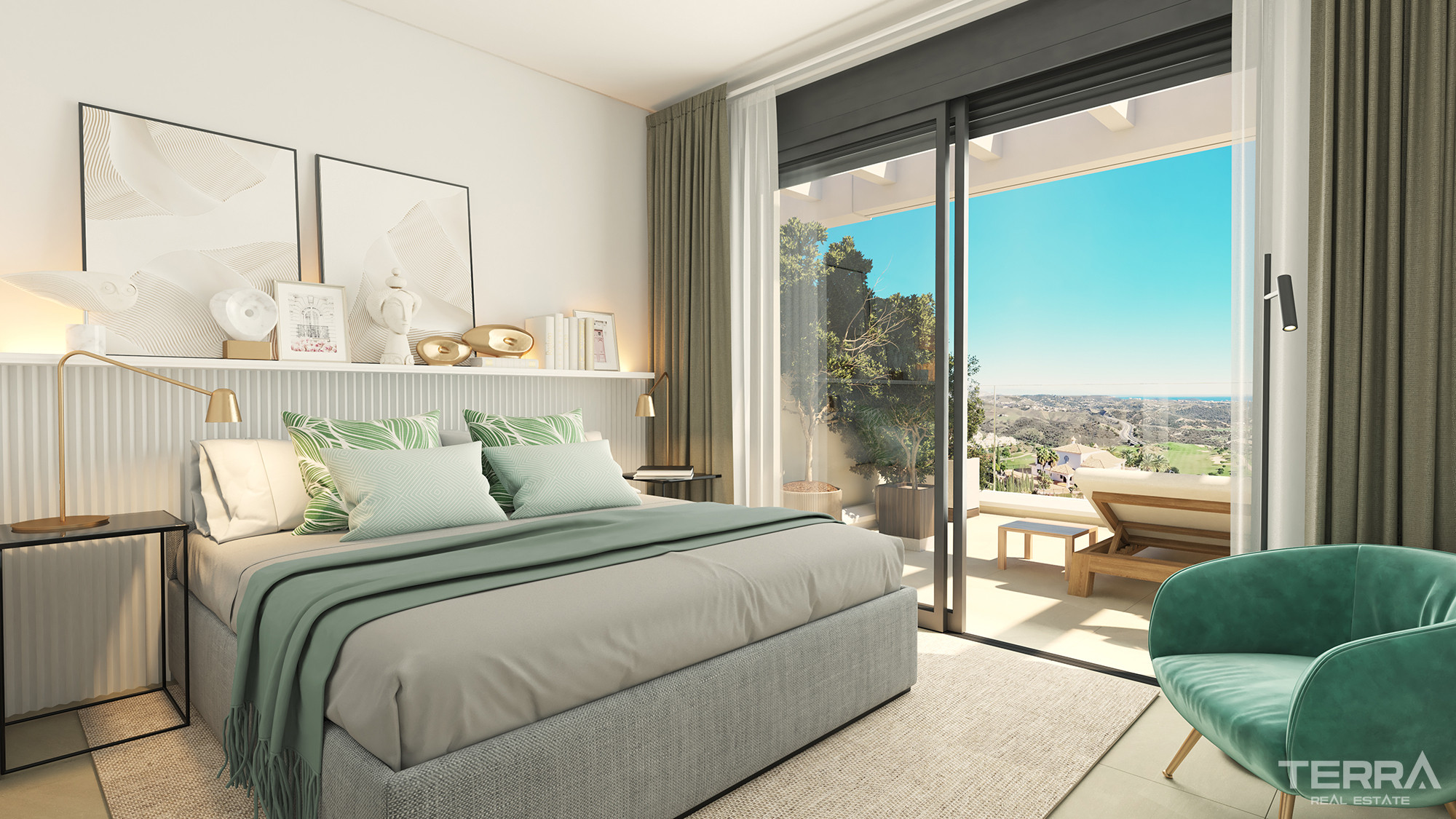 Málaga, La Cala De Mijas'ta Golf Manzaralı Satılık Sıfır Daireler - 114264