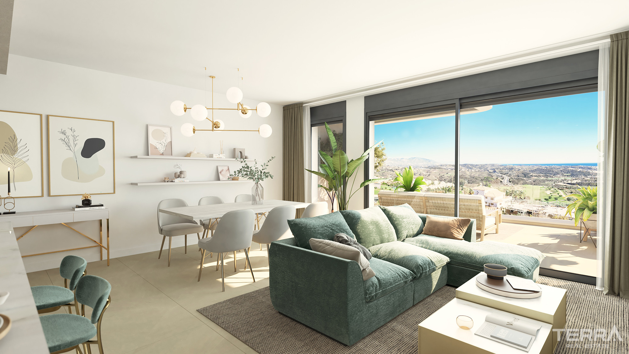 Málaga, La Cala De Mijas'ta Golf Manzaralı Satılık Sıfır Daireler - 114270