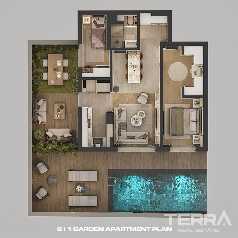 Apartments for Sale in Çağlayan Neighborhood, Lara, Antalya - 114592