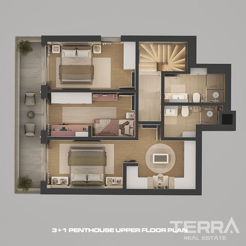 Apartments for Sale in Çağlayan Neighborhood, Lara, Antalya - 114593