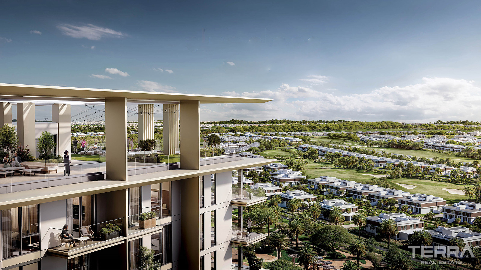 Dubai Hills Estate'te Şehir ve Golf Sahası Manzaralı Satılık Daireler - 114937
