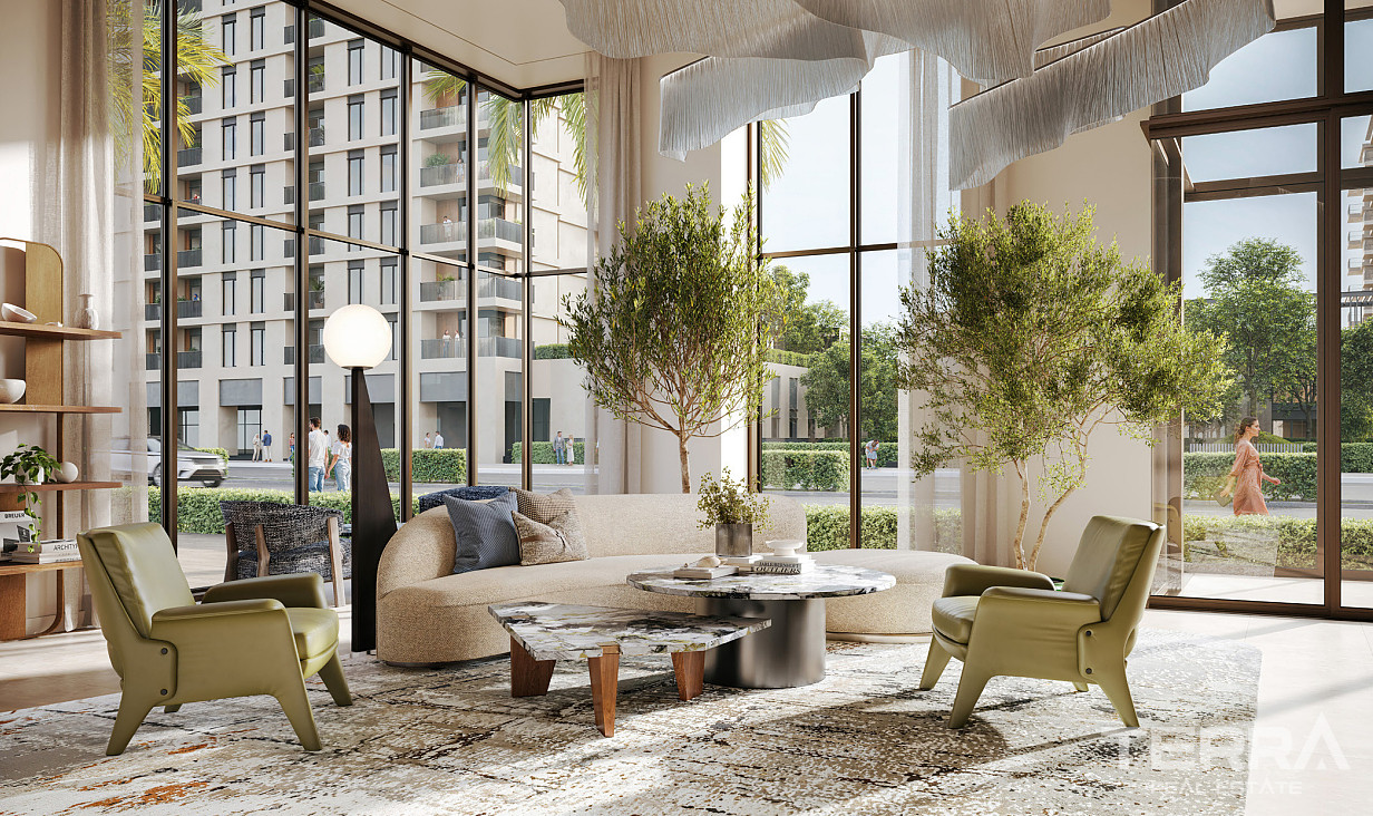 Dubai Hills Estate'te Şehir ve Golf Sahası Manzaralı Satılık Daireler - 114940