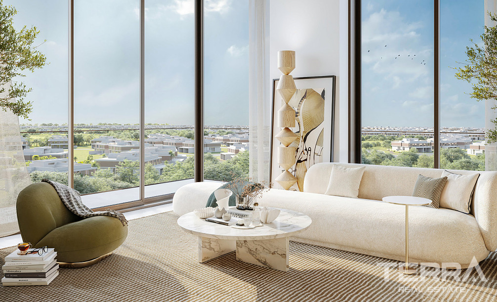 Dubai Hills Estate'te Şehir ve Golf Sahası Manzaralı Satılık Daireler - 114941