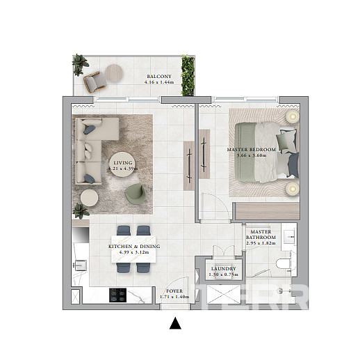 Dubai Hills Estate'te Şehir ve Golf Sahası Manzaralı Satılık Daireler - 114943