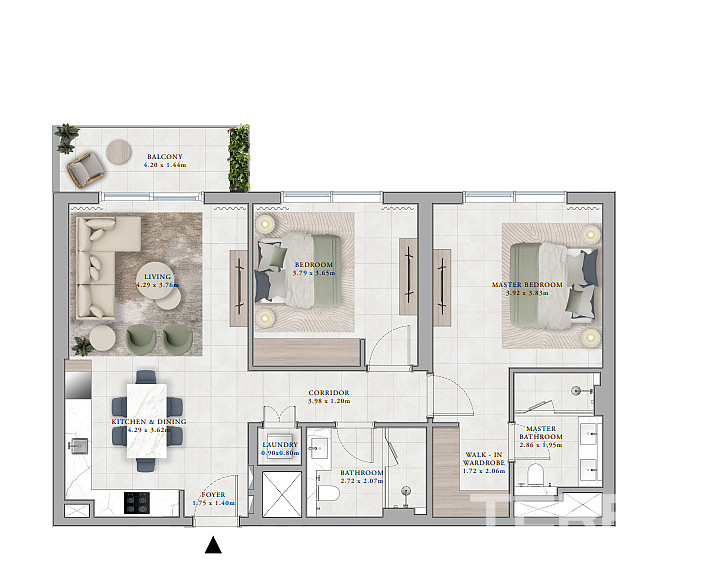 Dubai Hills Estate'te Şehir ve Golf Sahası Manzaralı Satılık Daireler - 114944