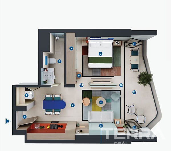 Dubai Marina'da Mobilyalı ve Şehir Manzaralı Sıfır Daireler - 115008