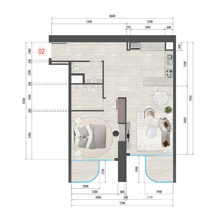 Dubai, Jumeirah Village Triangle'da Şehir Manzaralı Mobilyalı Daireler - 115050