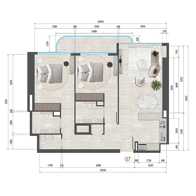 Dubai, Jumeirah Village Triangle'da Şehir Manzaralı Mobilyalı Daireler - 115051