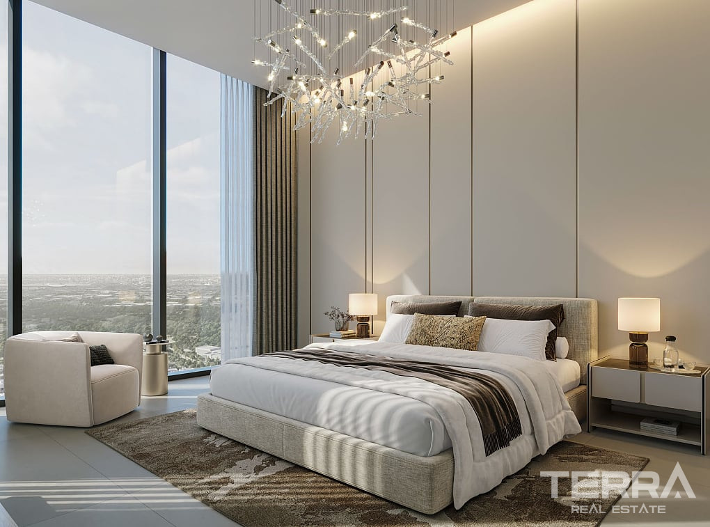 Dubai Hartland II'de Panoramik Şehir Manzaralı Satılık Sıfır Daireler - 115342