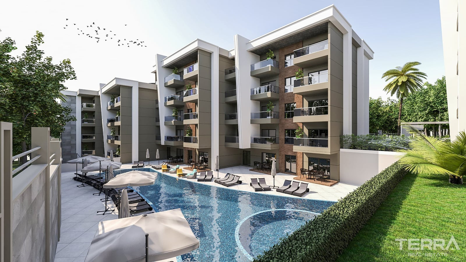 Aydın, Kuşadası'nda Yüzme Havuzlu Sitede Satılık Sıfır Daireler - 115512