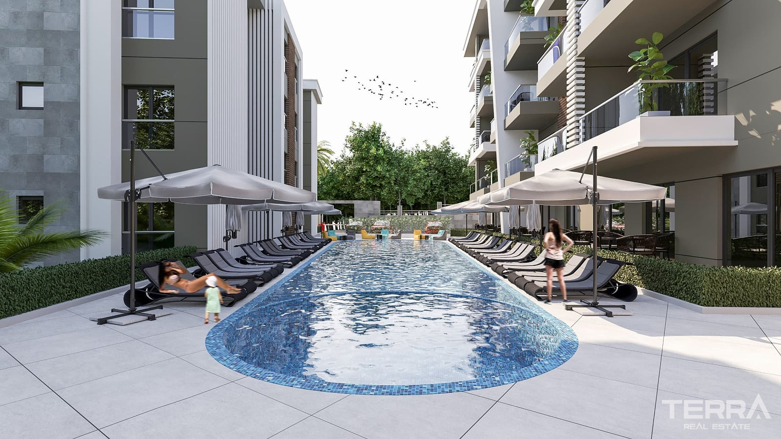 Aydın, Kuşadası'nda Yüzme Havuzlu Sitede Satılık Sıfır Daireler - 115513