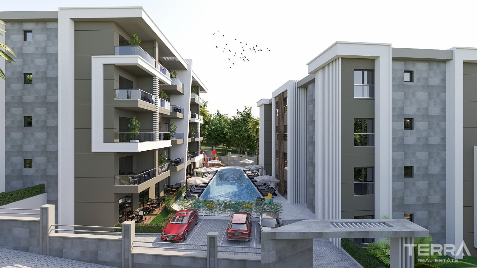 Aydın, Kuşadası'nda Yüzme Havuzlu Sitede Satılık Sıfır Daireler - 115516