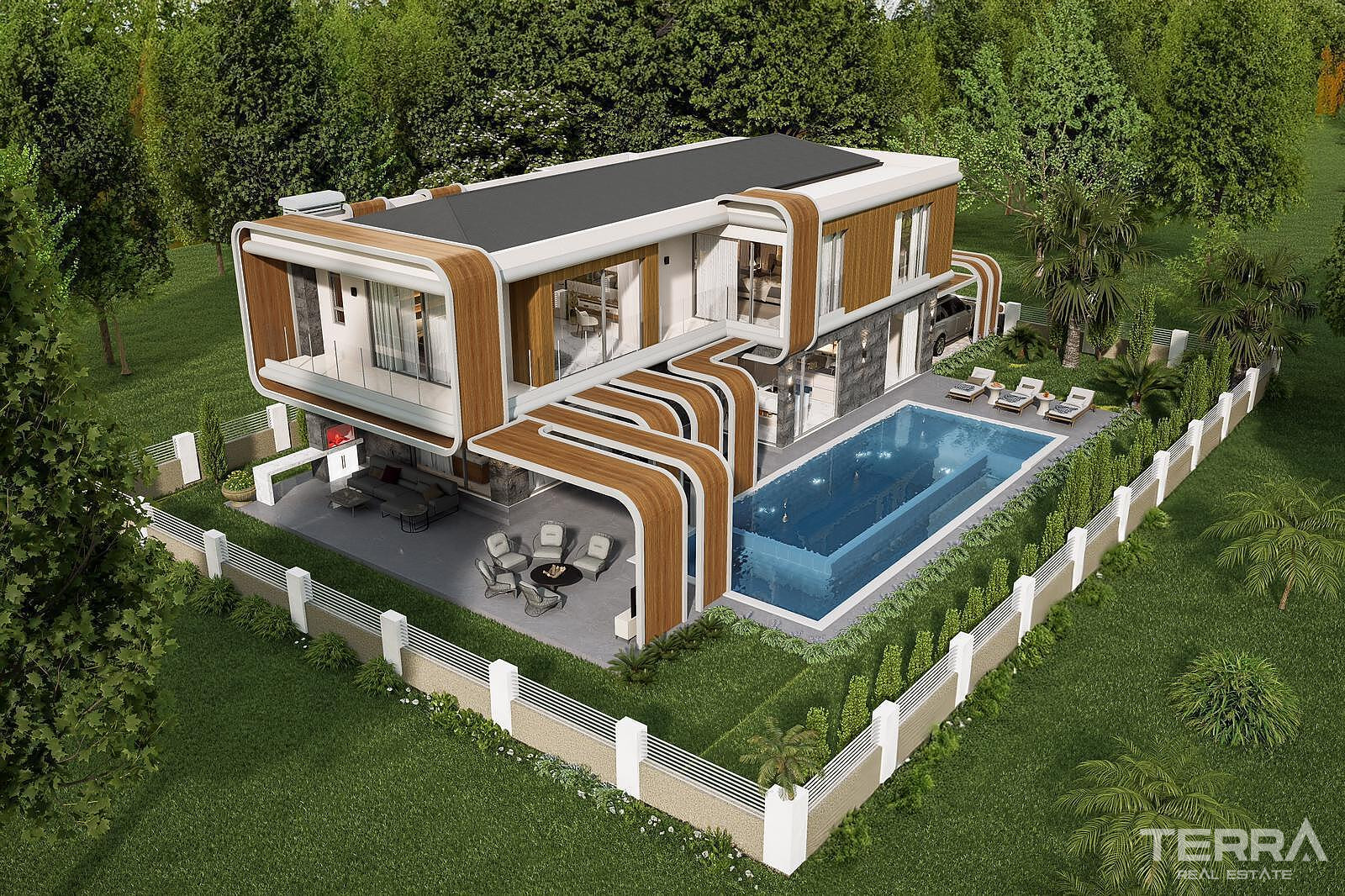 Villa with Private Pool for Sale in Kuşadası, Aydın - 115595