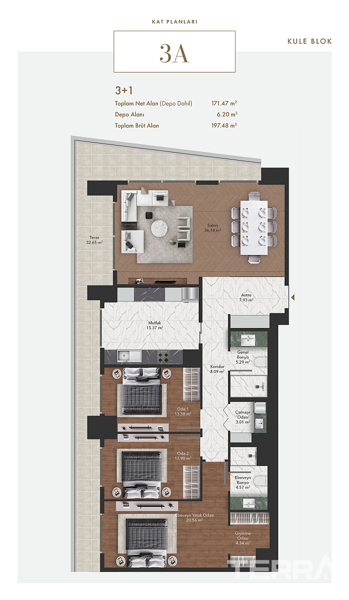 Luxury Apartments for Sale in Ankara, Çankaya - 115783