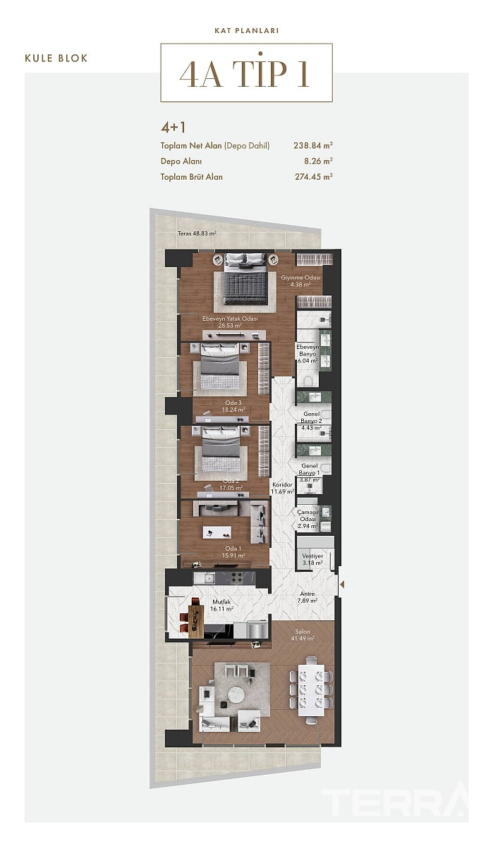 Luxury Apartments for Sale in Ankara, Çankaya - 115797