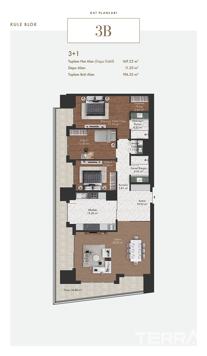Luxury Apartments for Sale in Ankara, Çankaya - 115800