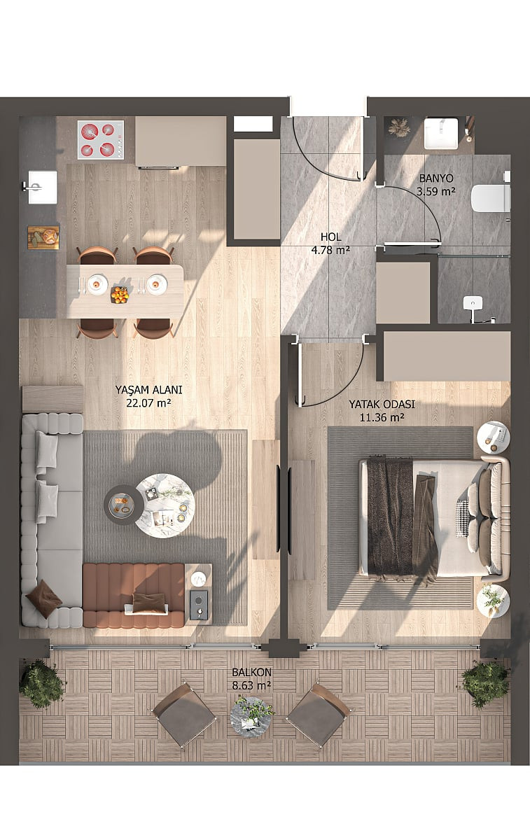 Apartments for Sale in Yenimahalle, Ankara, Turkey - 115832