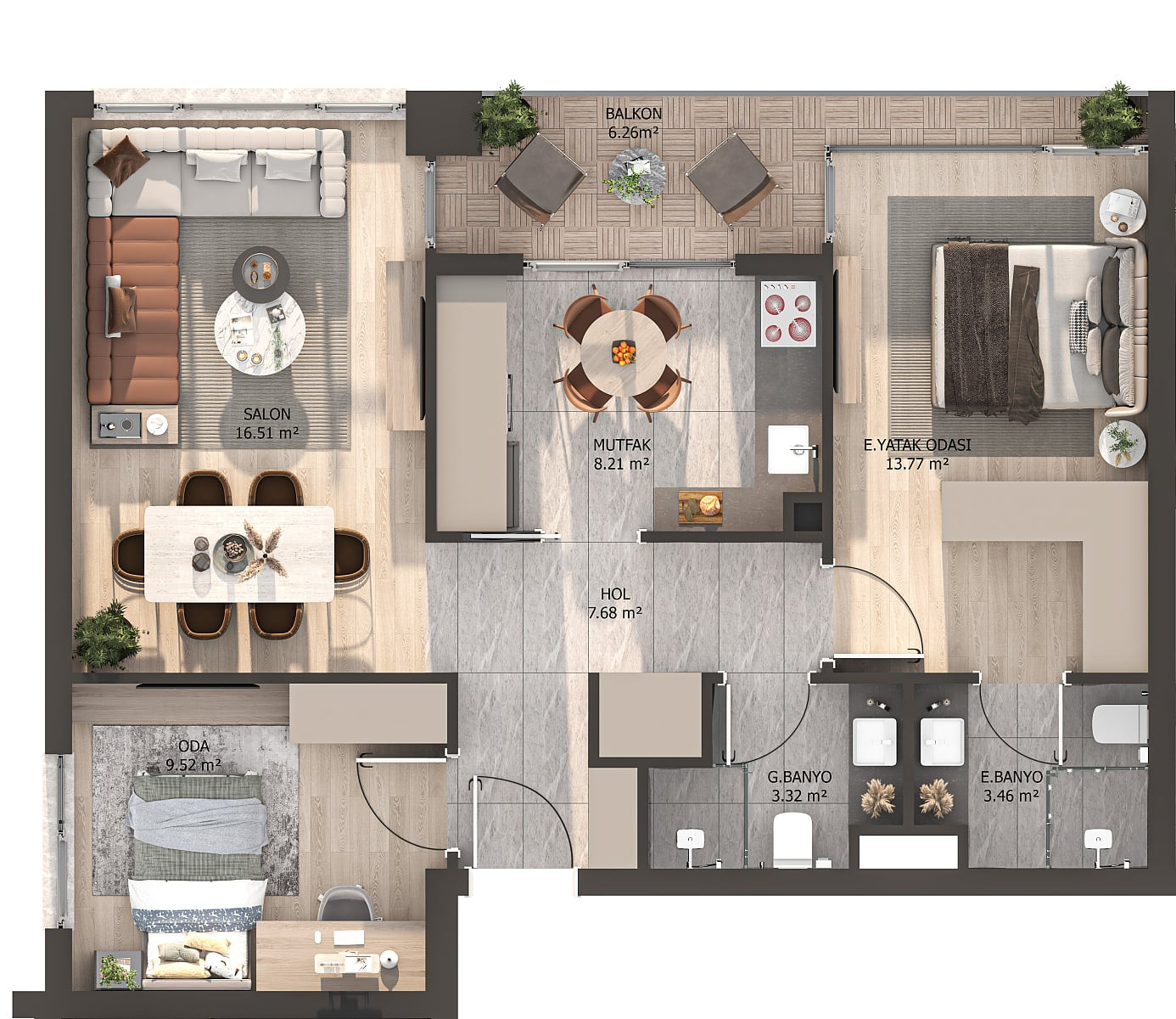 Apartments for Sale in Yenimahalle, Ankara, Turkey - 115834