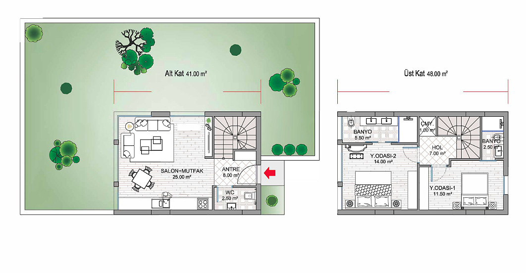 Semi-Detached Villas for Sale in Ankara, Gölbaşı - 115934