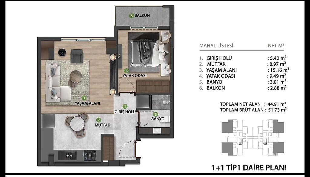 Central Apartments for Sale in Ankara, Gölbaşı, İncek - 115959