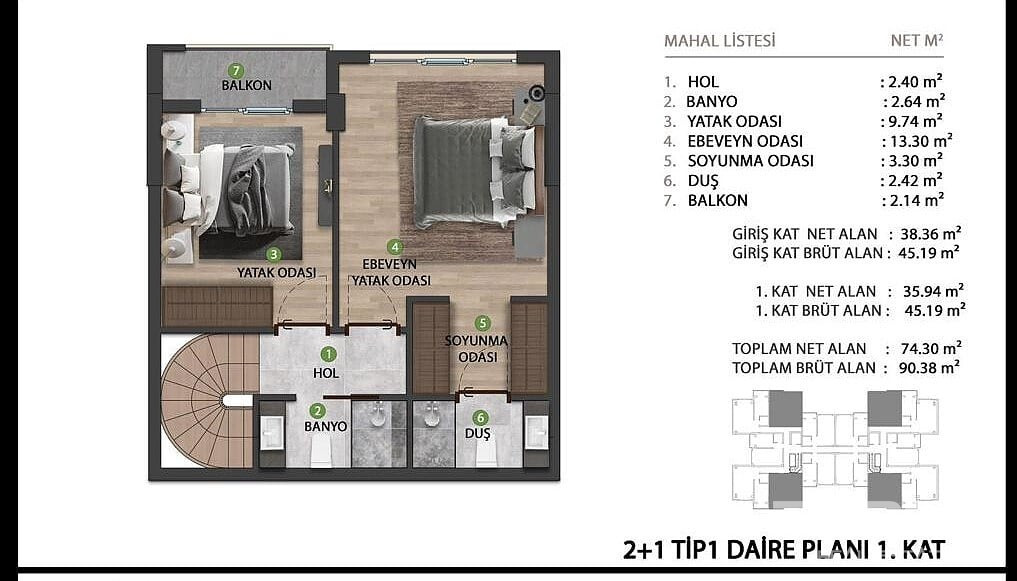 Central Apartments for Sale in Ankara, Gölbaşı, İncek - 115960