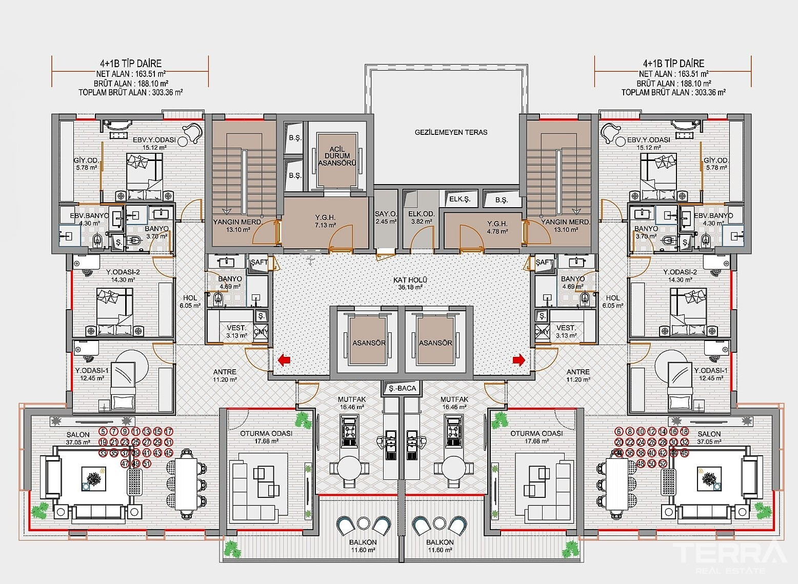 Apartments for Sale in Ankara, Çankaya, Büyükesat - 115983
