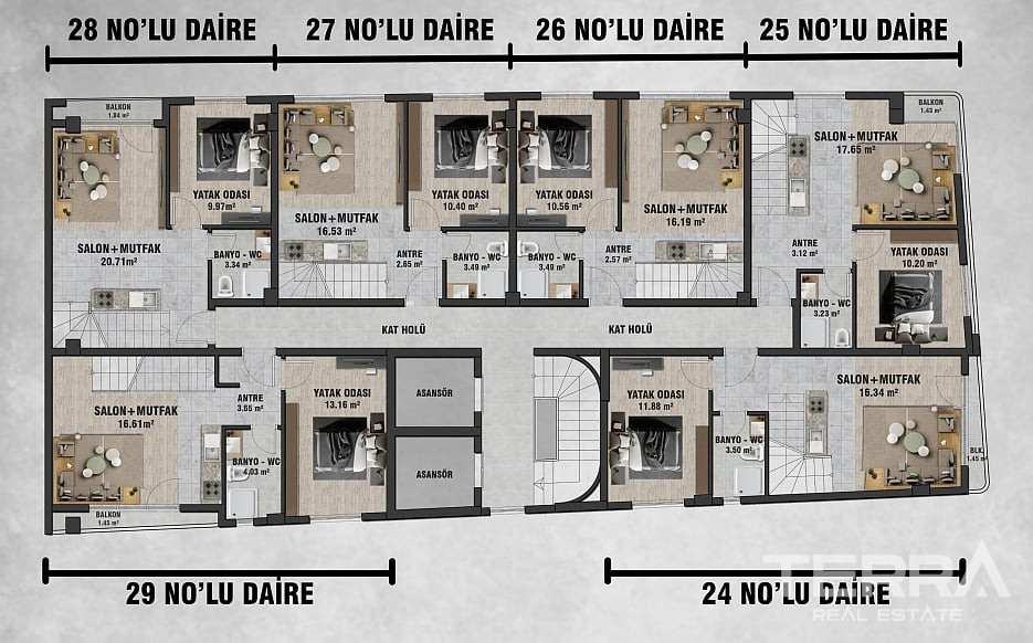 Central Apartments for Sale in Çankaya, Ankara, Turkey - 116041