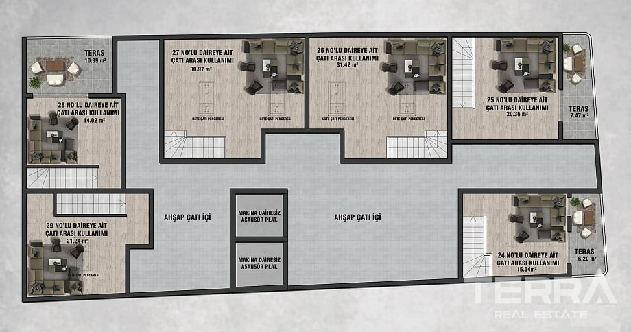 Central Apartments for Sale in Çankaya, Ankara, Turkey - 116042
