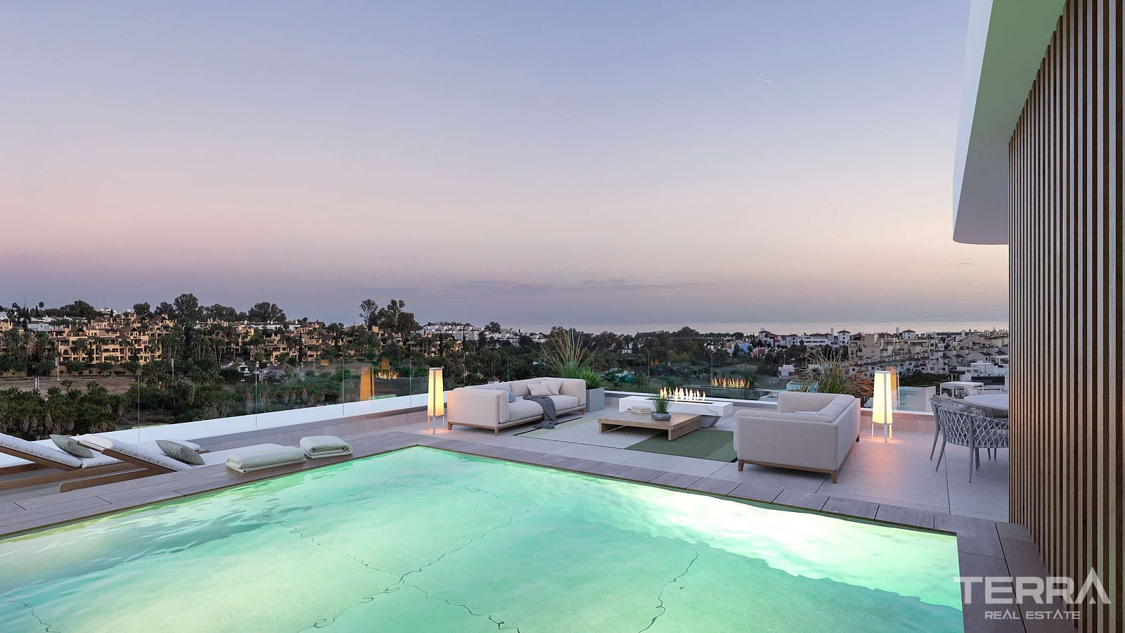 Estepona, Golden Triangle'da Satılık Deniz Manzaralı Villalar - 117013
