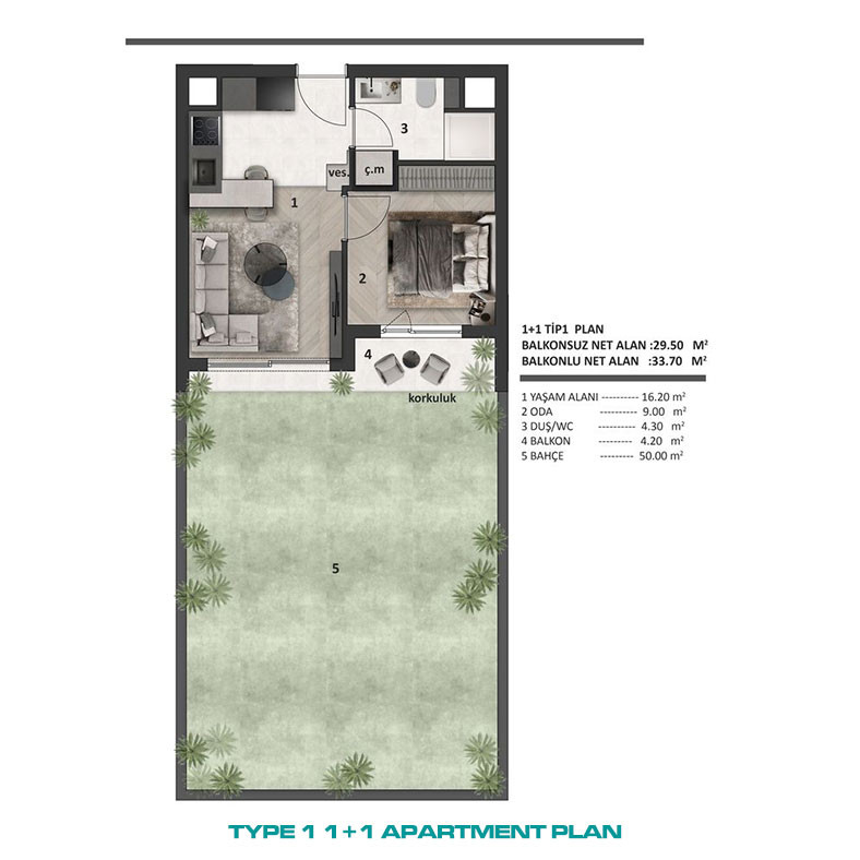 1 Bedroom Apartments for Sale in Altıntaş, Aksu, Antalya - 117216