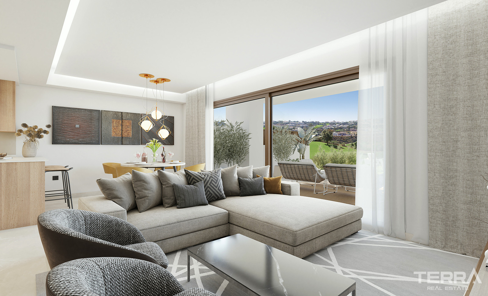 Mijas, Costa Del Sol'da Golf Sahası Manzaralı Satılık Sıfır Evler - 117794