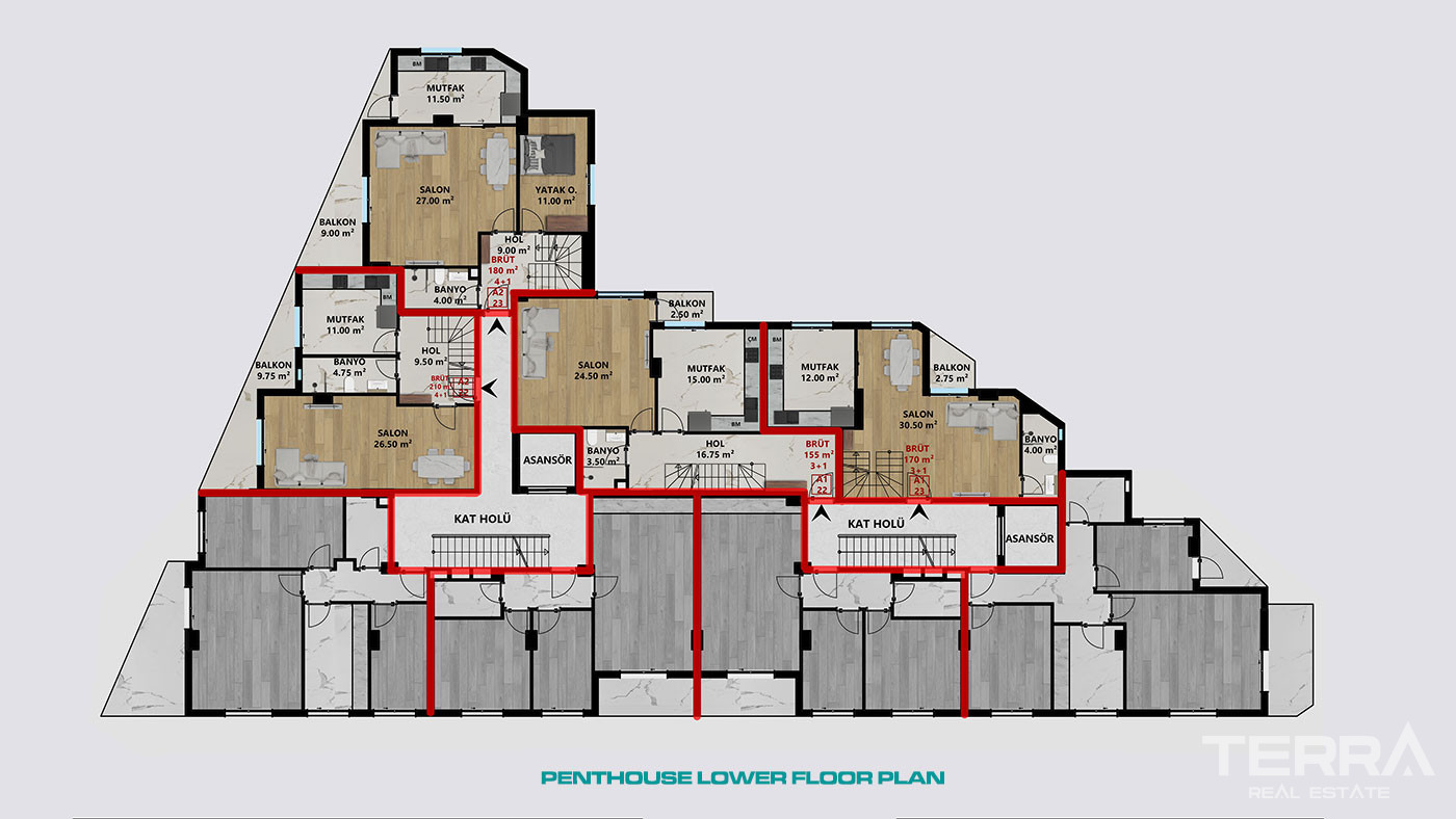 Apartments for Sale in Muratpaşa, Antalya City Center, Turkey - 118685