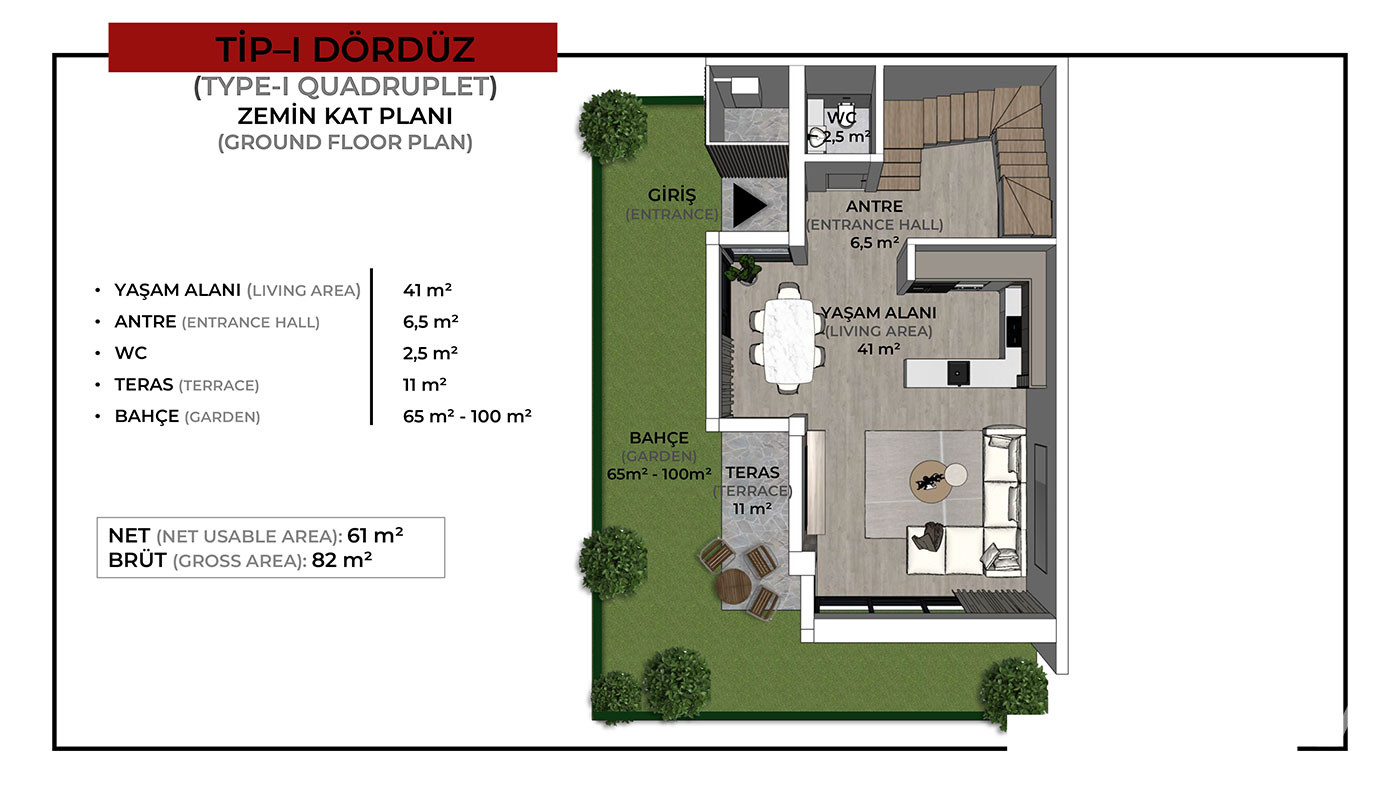 Villas for Sale in Zümrüt, Konyaaltı, Antalya, Turkey - 118733