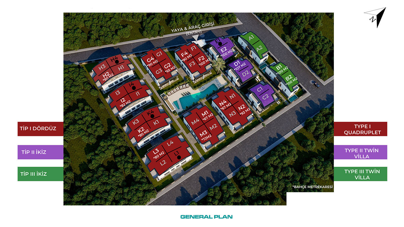 Villas for Sale in Zümrüt, Konyaaltı, Antalya, Turkey - 118734