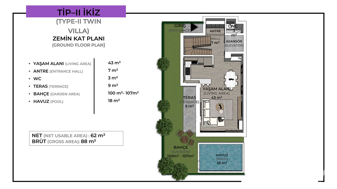 Villas for Sale in Zümrüt, Konyaaltı, Antalya, Turkey - 118739