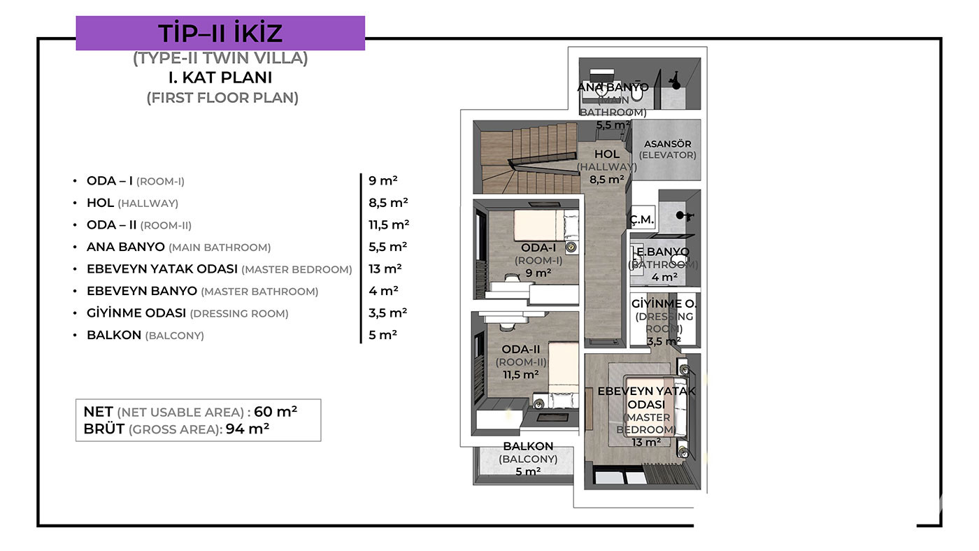 Villas for Sale in Zümrüt, Konyaaltı, Antalya, Turkey - 118740
