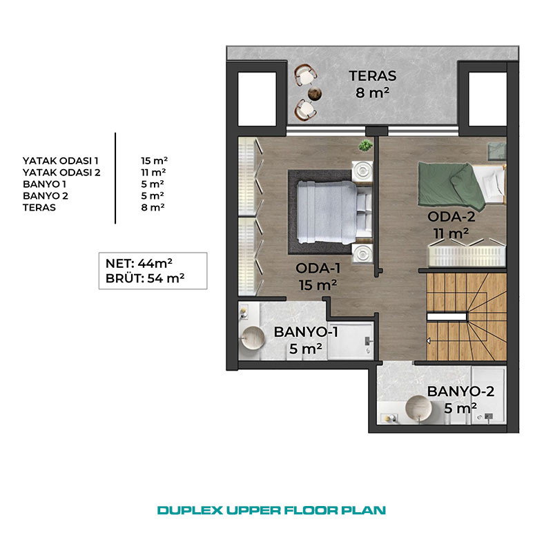 2 Bedroom Apartments for Sale in Konyaaltı, Antalya, Turkey - 118762