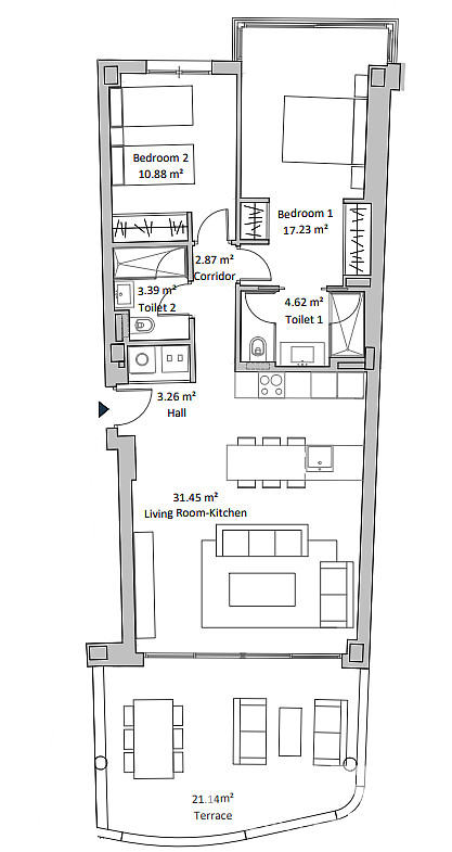 Sea View Apartments for Sale in Fuengirola, Costa del Sol - 119335
