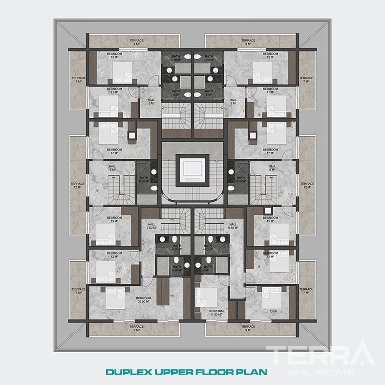 Duplex Apartments for Sale in Cikcilli, Alanya, Turkey - 119789