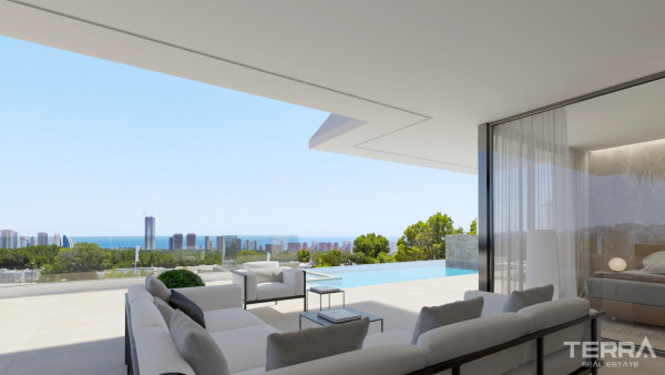 İspanya, Costa Blanca, Finestrat’ta Satılık Deniz Manzaralı Villa